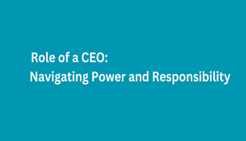 Role of a CEO: Navigating Power and Responsibility